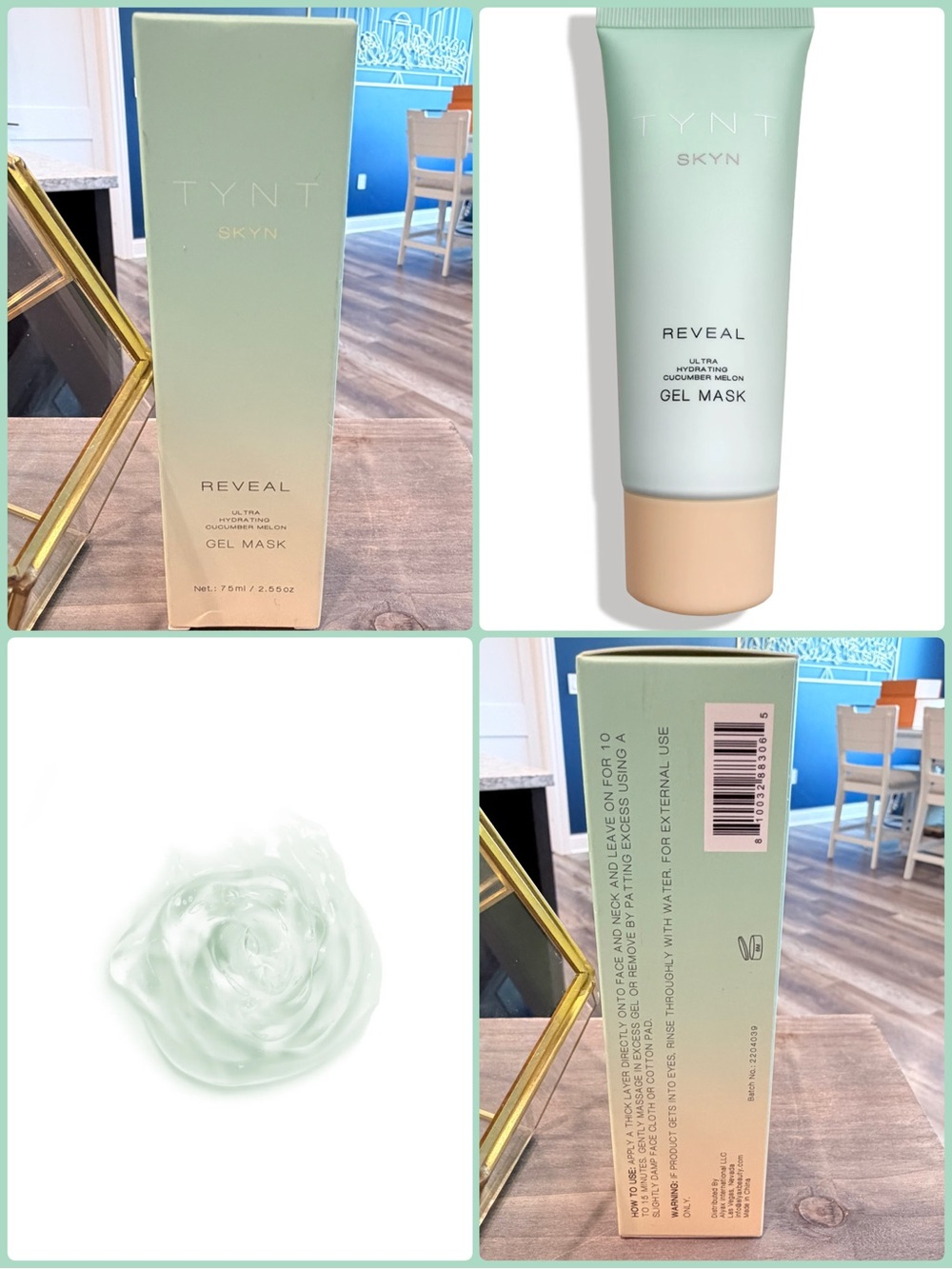 TYNT SKYN Reveal Gel Mask BNIB Vegan Face Mask New & Sealed NIB Gluten Free
